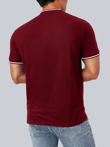 Lymio Men T-Shirt || T-Shirt for Men || Plain T Shirt || T-Shirt (Polo-06-10) (L, Maroon)
