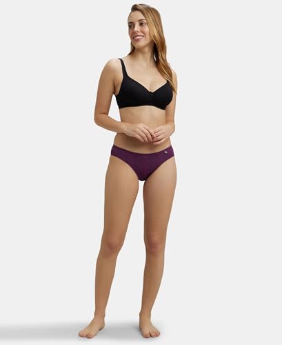 Jockey Women's Cotton Bikini (Pack of 3) (1410_Dark Prints_L_Assorted_L)