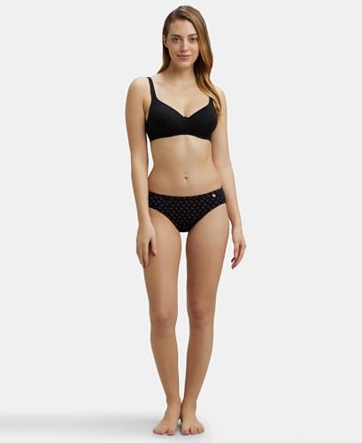 Jockey Women's Cotton Bikini (Pack of 3) (1410_Dark Prints_L_Assorted_L)