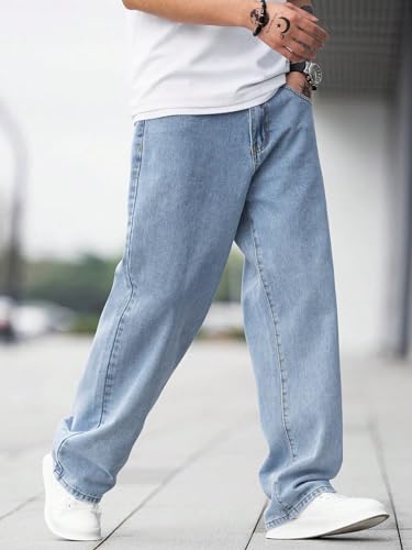 Lymio Men Jeans || Men Jeans Pants || Denim Jeans || Baggy Jeans for Men (Jeans-06-07-08) (32, Light Blue)