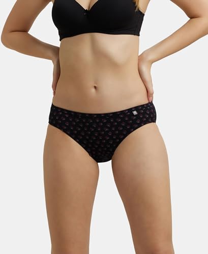 Jockey Women's Cotton Bikini (Pack of 3) (1410_Dark Prints_L_Assorted_L)