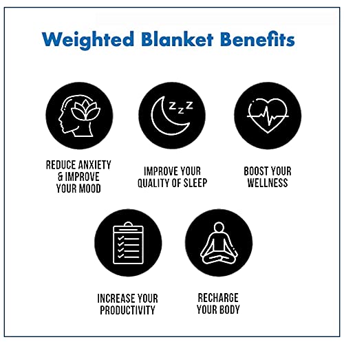 Mysa Sleep 15lb Weighted Blanket (Silver Grey, Microfiber)