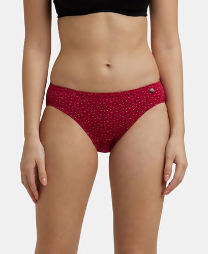 Jockey Women's Cotton Bikini (Pack of 3) (1410_Dark Prints_L_Assorted_L)