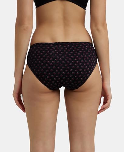 Jockey Women's Cotton Bikini (Pack of 3) (1410_Dark Prints_L_Assorted_L)