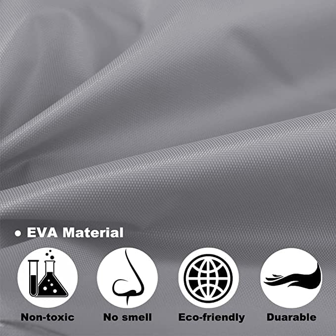 HACER EVA Waterproof Unisex Rain Coat Hooded Full Sleeves Outdoor Men, Women, Boys & Girls Rainwear Poncho Raincoat for Camping, Hiking & Travelling (Grey)