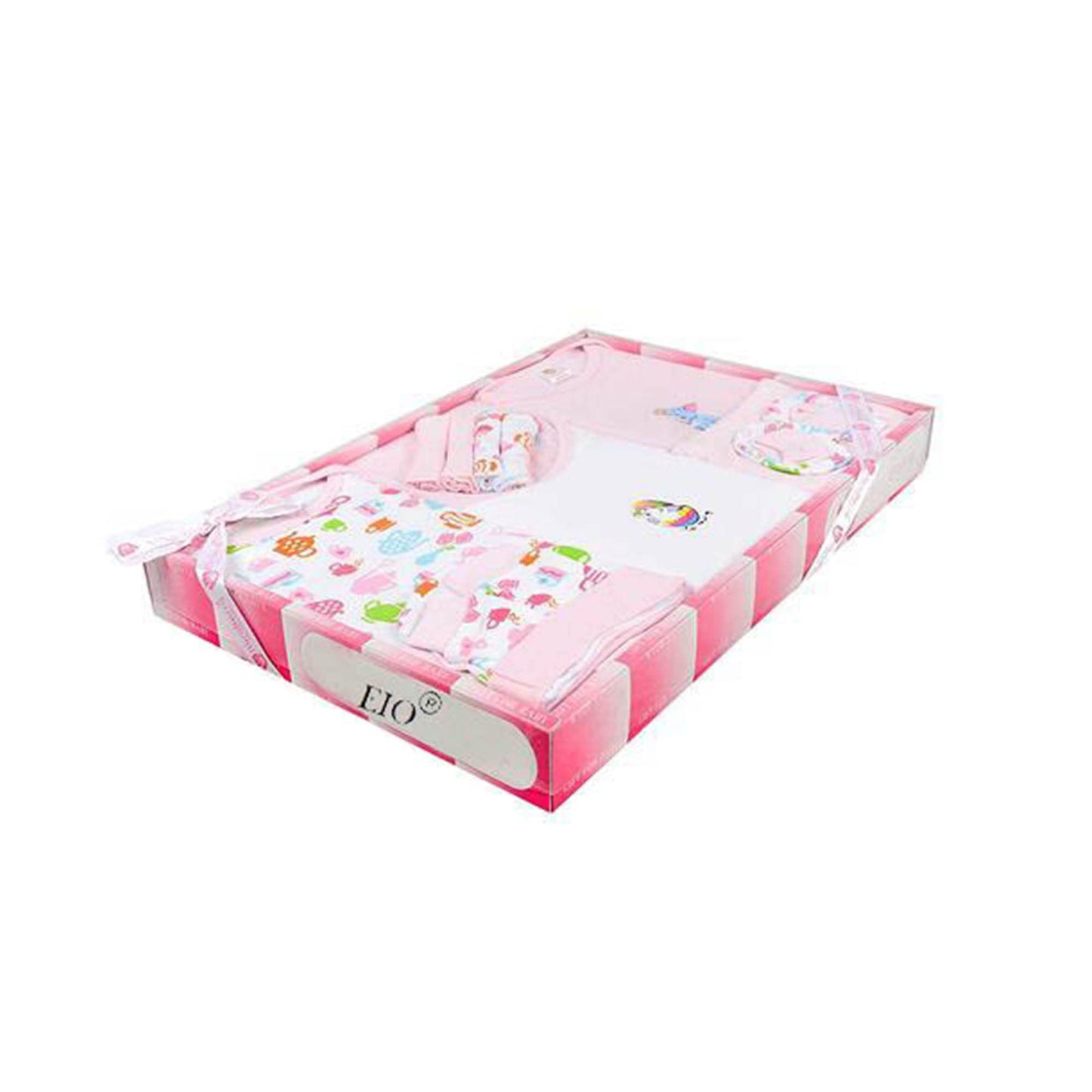 EIO Baby's Cotton New Born Baby Clothing Gift Set -13 Pieces (Pink)