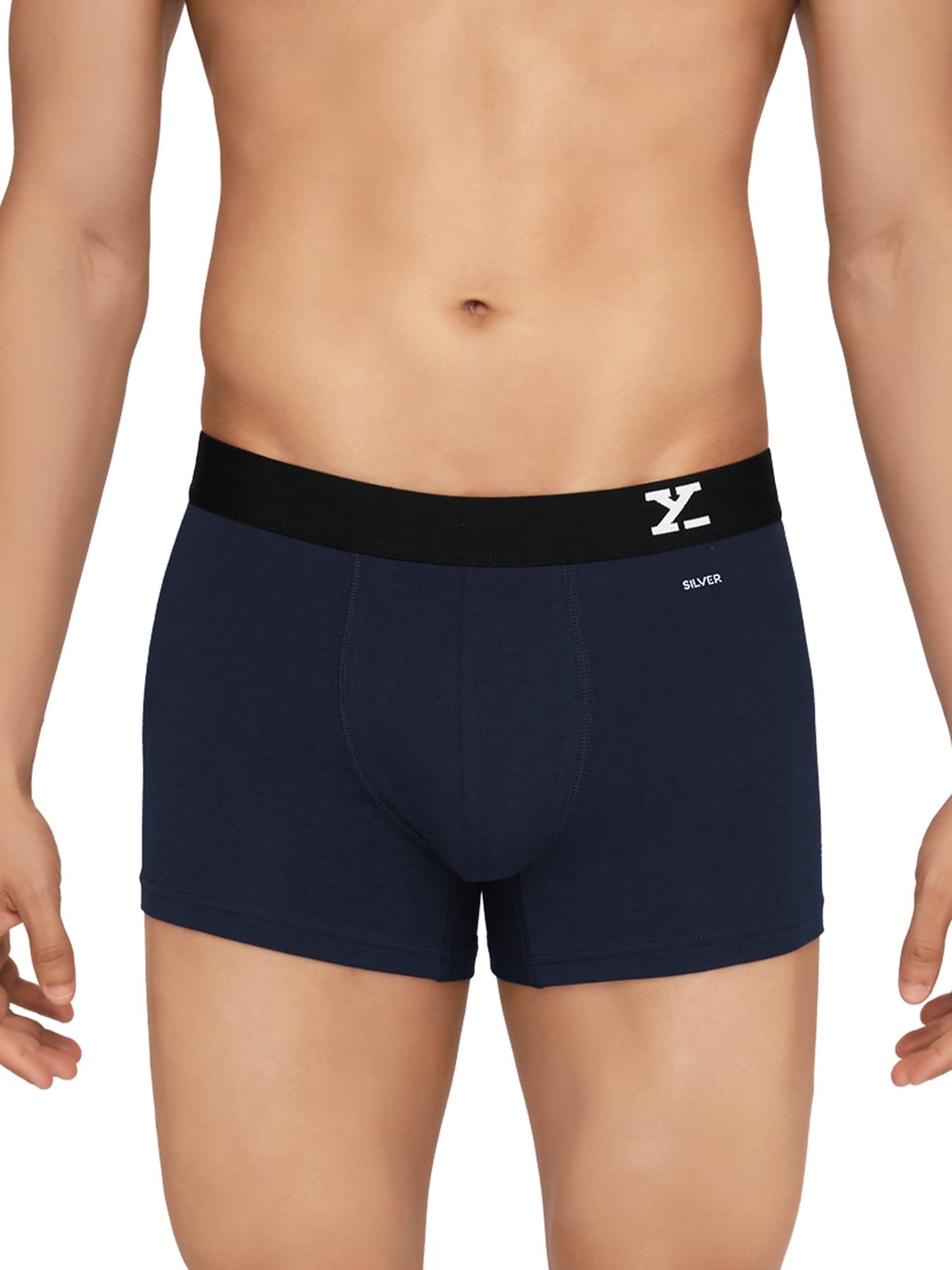 XYXX Cotton Regular Solid (Pack of 2) (Aero Trunks for Men Combo Black Iris_L)