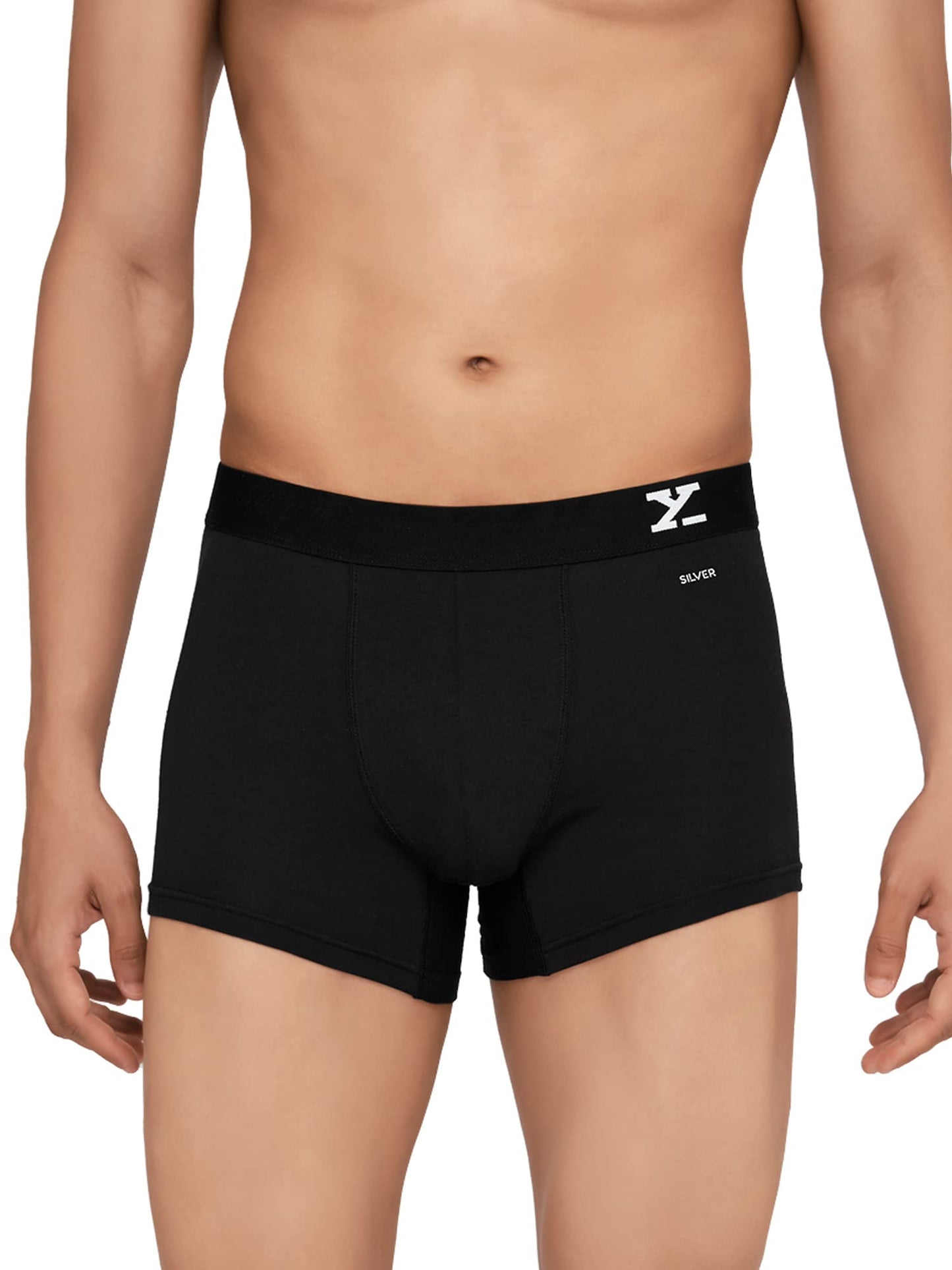 XYXX Cotton Regular Solid (Pack of 2) (Aero Trunks for Men Combo Black Iris_L)