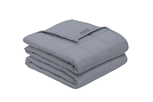 Mysa Sleep 15lb Weighted Blanket (Silver Grey, Microfiber)