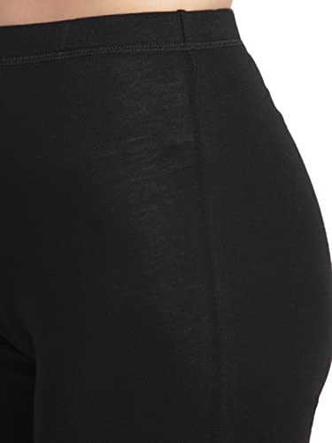 Jockey 1529 Women's High Coverage Super Combed Cotton Elastane Stretch Mid Waist Shorties with Concealed Waistband_Black_XL