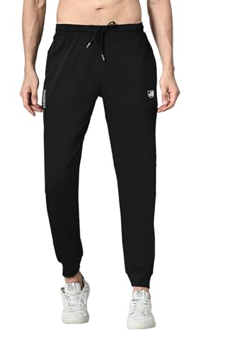 RynoGear Regular Fit Super Stretchable Track Pant for Men Black