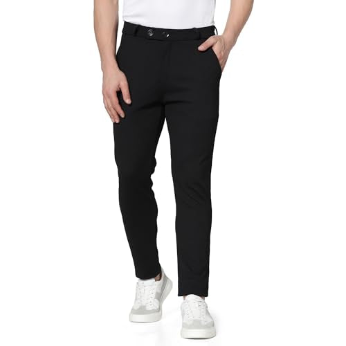 TOPLOT Men's Regular Fit Causal Trouser (Trouser-5068-Black-32)