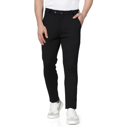 TOPLOT Men's Regular Fit Causal Trouser (Trouser-5068-Black-32)