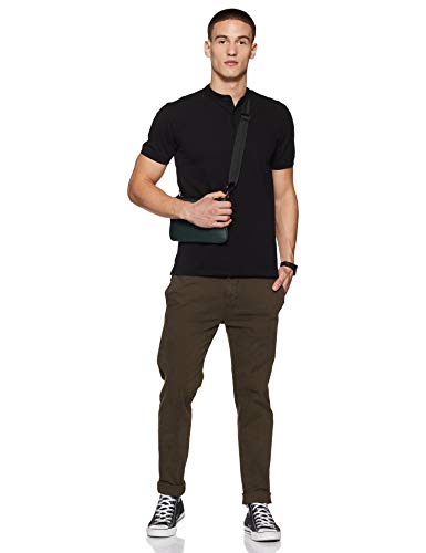 Amazon Brand - Symbol Men's Solid Regular Fit Polo Shirt (AW19MCPO_Jet Black XL)