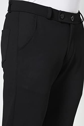 TOPLOT Men's Regular Fit Causal Trouser (Trouser-5068-Black-32)