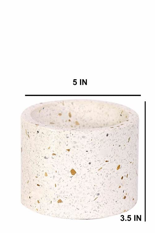 POSH N PLUSH Terrazzo Planter (Small, Cylindrical)