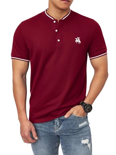 Lymio Men T-Shirt || T-Shirt for Men || Plain T Shirt || T-Shirt (Polo-06-10) (L, Maroon)