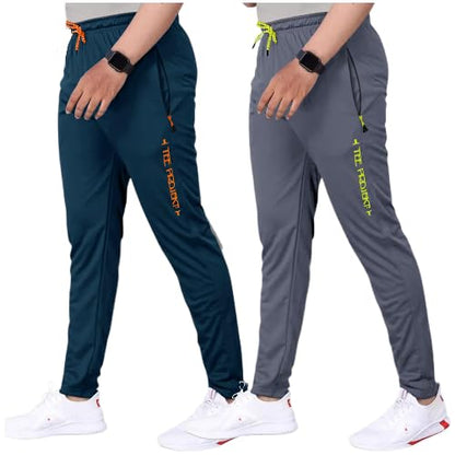 Pinkmint Men Combo Track Pant with Lycra Elastic Jogger Suitable for Active Wear, Jogger Yoga Wear, Sports (Pack of 2)