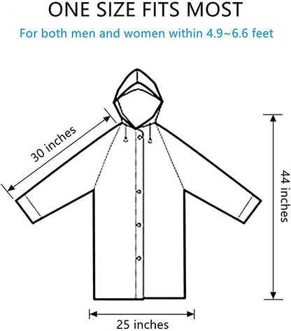 HACER EVA Waterproof Unisex Rain Coat Hooded Full Sleeves Outdoor Men, Women, Boys & Girls Rainwear Poncho Raincoat for Camping, Hiking & Travelling (Grey)