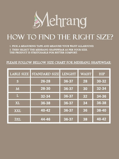 Mehrang Stretchable Saree Shapewear Petticoat for Women, Cotton Blended,Petticoat,Skirts for Women,Shape Wear Dress for Saree (L, Beige)