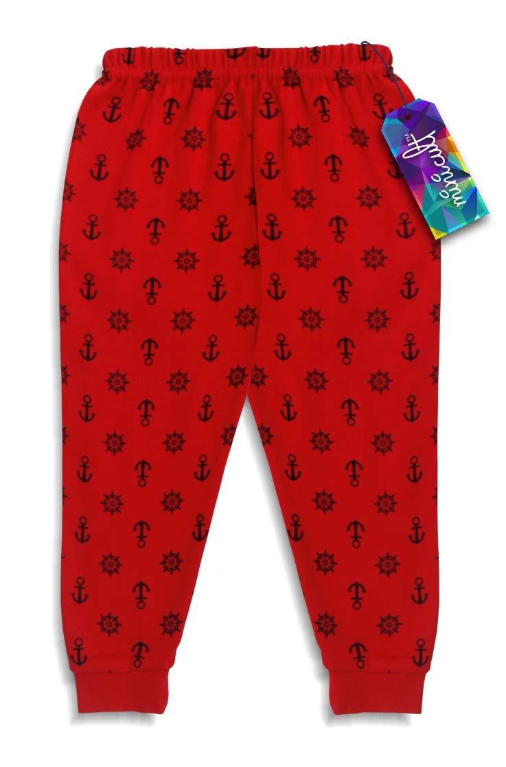 minicult Cotton Pajama Pants with All Over Print for Boys and Girls (Multicolor Designs)(Regular Fit)(Pack of 5)