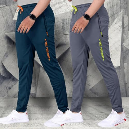 Pinkmint Men Combo Track Pant with Lycra Elastic Jogger Suitable for Active Wear, Jogger Yoga Wear, Sports (Pack of 2)