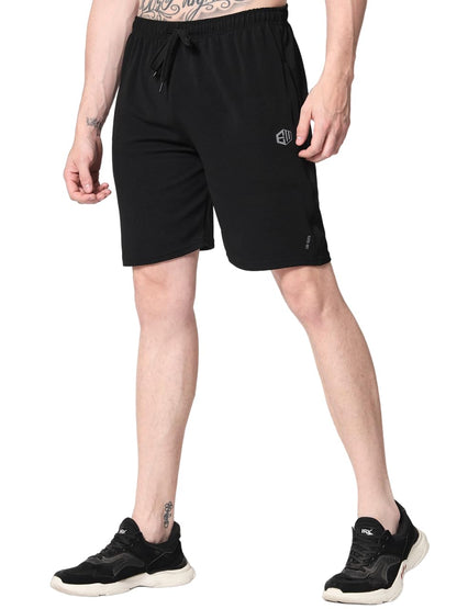 ENDEAVOUR WEAR Men's Black Regular Fit Shorts