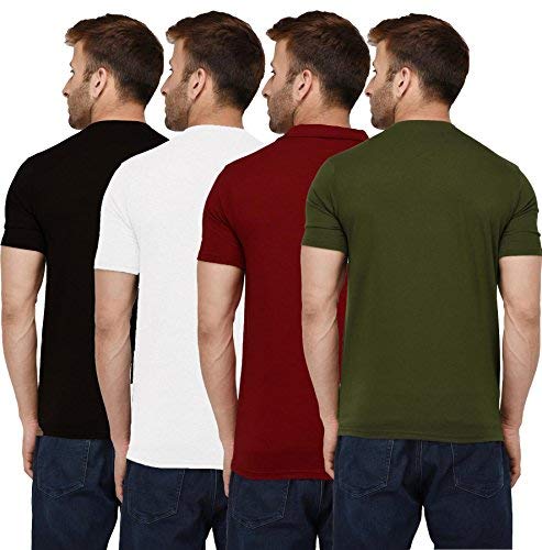 London Hills Men T-Shirt || T-Shirt for Men || Plain T Shirt || T-Shirt (Pack of 4)