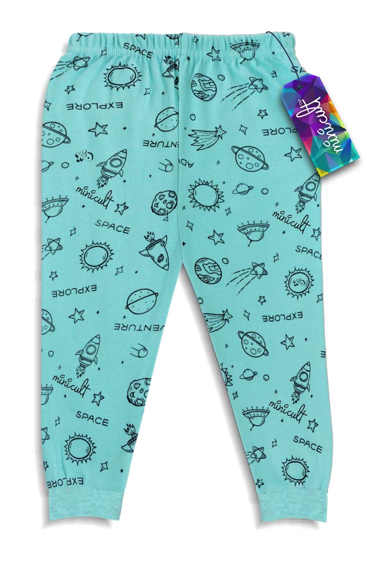 minicult Cotton Pajama Pants with All Over Print for Boys and Girls (Multicolor Designs)(Regular Fit)(Pack of 5)