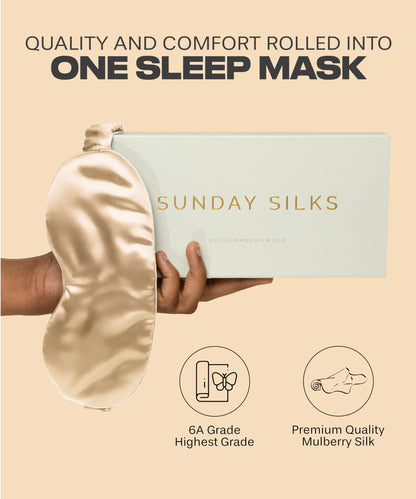 Colorado Home Co Silk Sleep Mask - Blackout, Travel