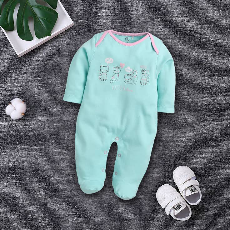 BabyGo Baby Romper 100% Cotton Rompers for New Born Baby|Night Suits for Baby Boys & Girls|0-3M| 3-6M| 6-9M| Pack of 2