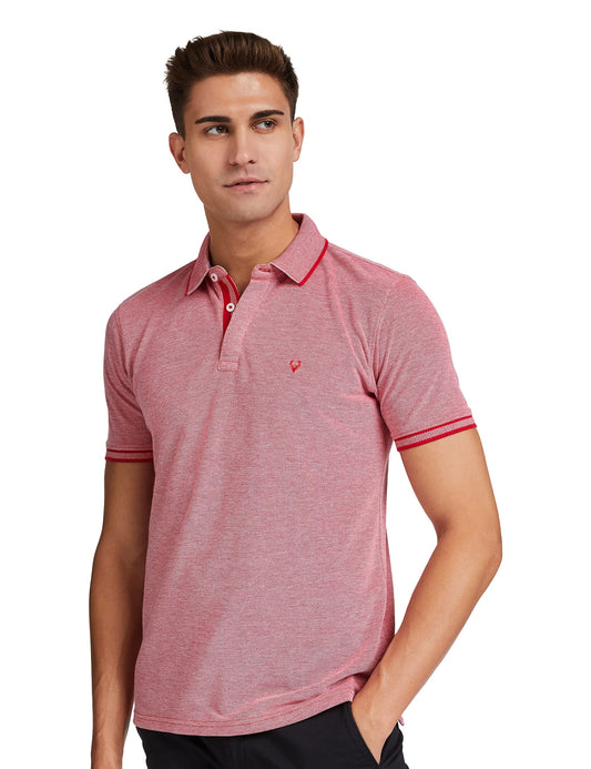 Allen Solly Men's Regular Fit Polo (ASKPQRGFN94502_Red_XL)