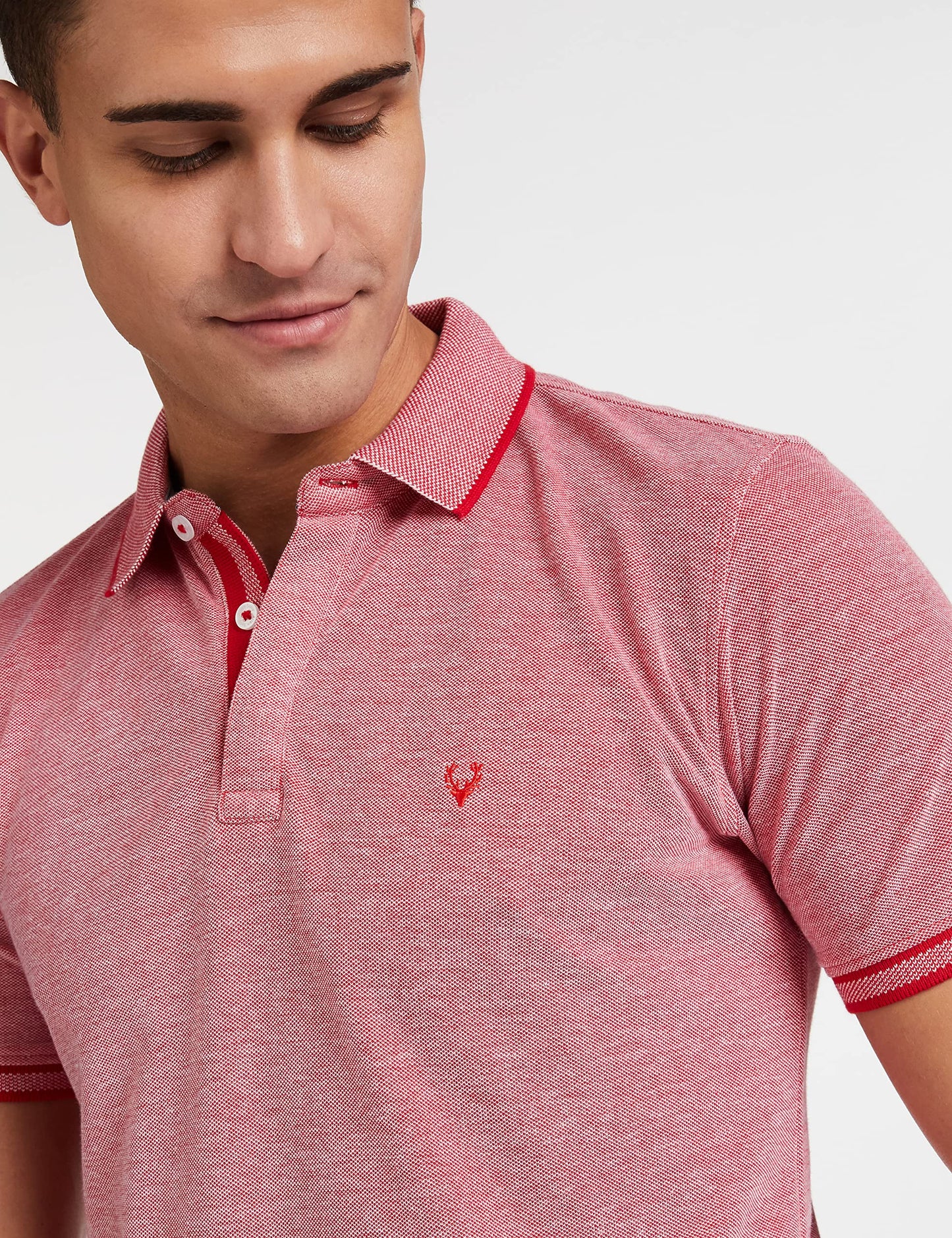 Allen Solly Men's Regular Fit Polo (ASKPQRGFN94502_Red_XL)